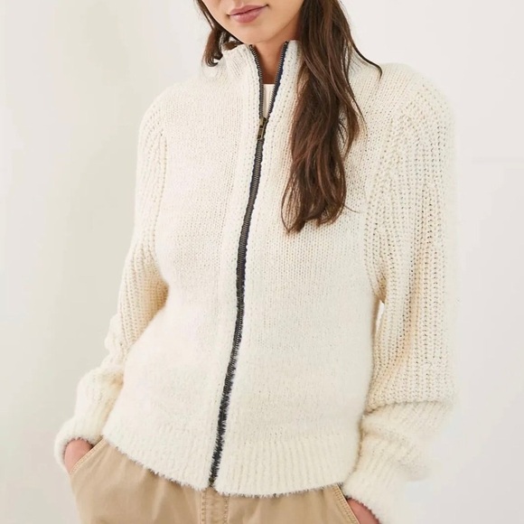 Anthropologie Pilcro Womens M Cardigan Full Zip Long Sleeve Chunky Knit Sweater - Picture 1 of 9
